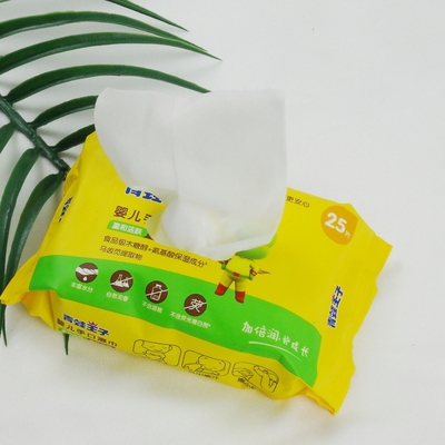 Organic Nonwoven Disposable Wet Wipe การทำความสะอาดดูแลทารกต้านเชื้อแบคทีเรีย