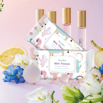 น้ำยาทำความสะอาดผิวหน้า Rose Makeup Remover Wipes With Micellar Water