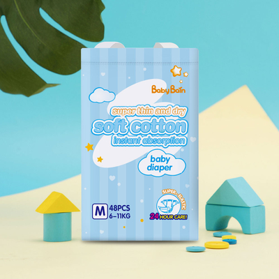 3D Leak Prevention ผ้าอ้อมเด็กแบบใช้แล้วทิ้ง Breathable Super Soft