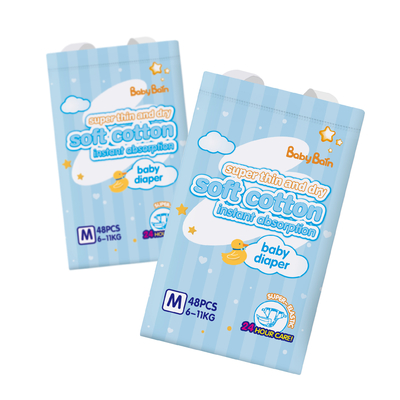 3D Leak Prevention ผ้าอ้อมเด็กแบบใช้แล้วทิ้ง Breathable Super Soft