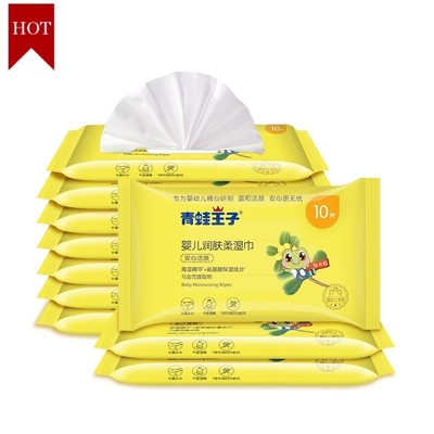 10PCS Pure Water Organic Baby Wipes ผ้าไม่ทอที่ย่อยสลายได้ทางชีวภาพ Unscented