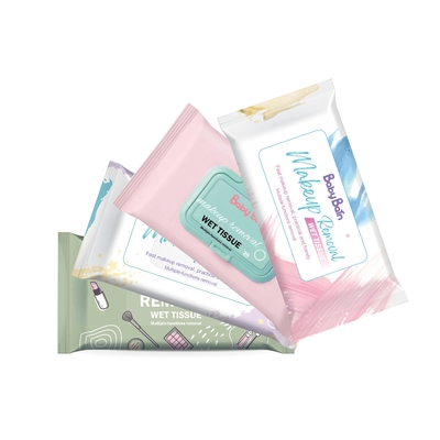 เมคอัพรีมูฟเวอร์เช็ดทำความสะอาดผิวหน้า Hypoallergenic Wet Tissue Disposable