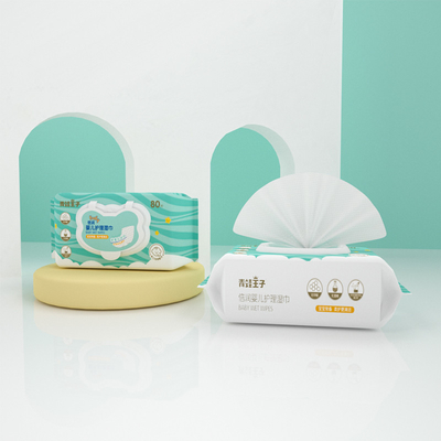 ออร์แกนิก 80 PCS Baby Pure Water ทิชชู่เปียกเช็ดทำความสะอาดแบบใช้แล้วทิ้ง