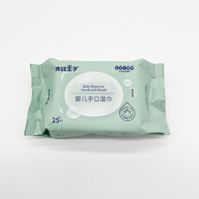 ผ้าเช็ดทำความสะอาดเปียก Spunlace Nonwoven แบบใช้แล้วทิ้ง Biodegradable Soft Cleaning Organic