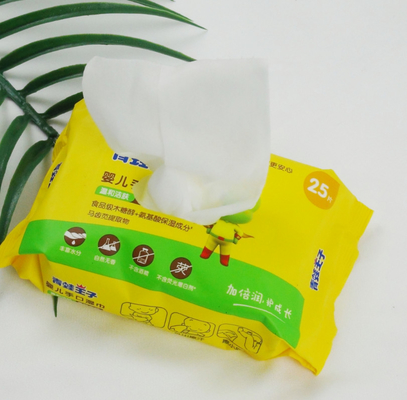 ทิชชู่เปียก 80 Count ผ้าเช็ดทำความสะอาดเด็กอ่อนไม่ทอพร้อมฝาปิดสำหรับทิชชู่เปียกแบบใช้แล้วทิ้ง