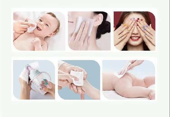 ผ้าขนหนูเช็ดเครื่องสำอางคอตตอน 100% ใช้แล้วทิ้งเช็ดเครื่องสำอาง 80ชิ้น