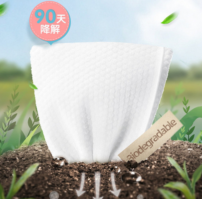กระดาษเช็ดหน้าผ้าฝ้าย 100% ใช้แล้วทิ้ง Viscose Nonwoven ผ้าเช็ดทำความสะอาดเพื่อความงาม