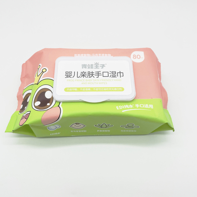 Soft Baby Skin Care Water Wet Tissue 80 Count ผ้าเช็ดทำความสะอาดสำหรับเด็กที่ย่อยสลายได้ทางชีวภาพ