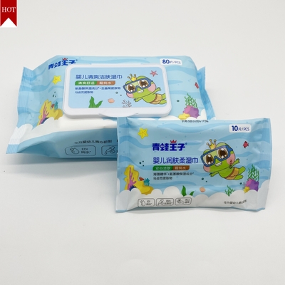 น้ำบริสุทธิ์ 100% เป็นมิตรกับสิ่งแวดล้อมย่อยสลายได้อินทรีย์เช็ดเปียกแบบใช้แล้วทิ้งสำหรับทุกวัย