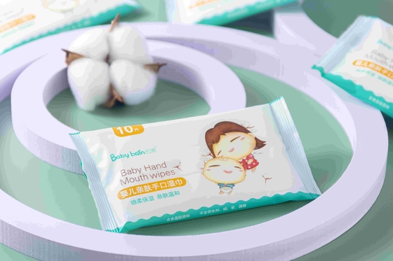 ย่อยสลายได้ 99.9 ผ้าเช็ดทำความสะอาดน้ำอินทรีย์บริสุทธิ์ ทำความสะอาดมือ ผ้าเช็ดทำความสะอาดเปียกแบบใช้แล้วทิ้งสำหรับเด็ก
