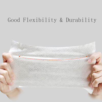 กระดาษเช็ดหน้าผ้าฝ้าย 100% ใช้แล้วทิ้ง Viscose Nonwoven ผ้าเช็ดทำความสะอาดเพื่อความงาม