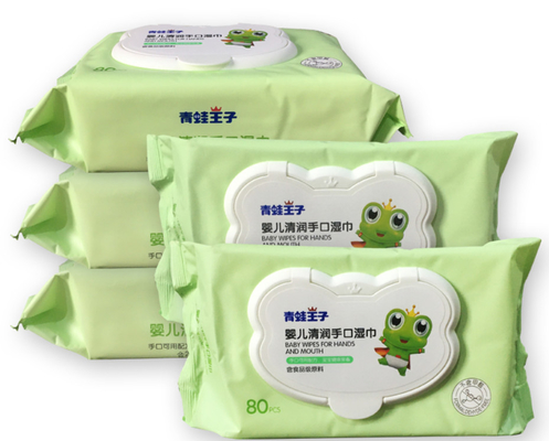 ทำความสะอาดร่างกายทารก Flushable Hypoallergenic แพ้ง่าย ทิชชู่เปียกทิชชู่เปียก
