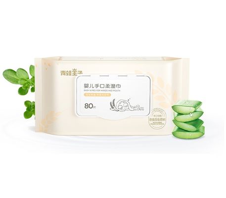 Soft Care Fragrance Free ผ้าเช็ดปากเด็กแรกเกิดแบบเปียก Spunlace Organic Natural