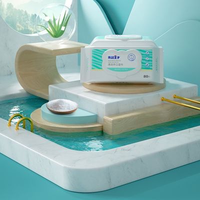 ขายส่งคุณภาพสูง 80 ชิ้น Unscented Water Wipes Baby Wet Wipes for Sensitive