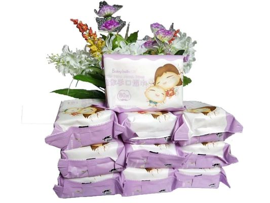 ขายส่งคุณภาพสูง 80 ชิ้น Unscented Water Wipes Baby Wet Wipes for Sensitive