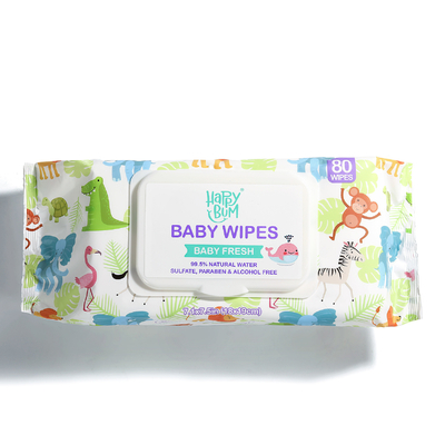 Baby Wipe Natural Organic Sensitive Flushable 80pcs กระดาษทิชชู่เปียก