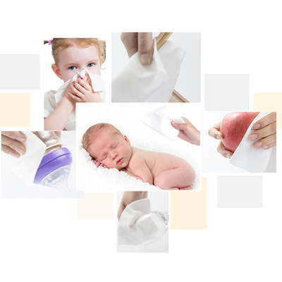 80 ชิ้นต่อถุง Natural Fabric Biodegradable Baby Wet Wipes ผ้าเช็ดทำความสะอาดเปียกสำหรับทารกออร์แกนิค