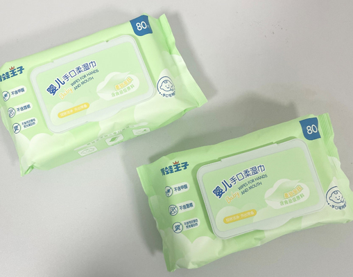 ออร์แกนิค 99% Water Baby Wipes Private Label Non Woven Fabric Baby Wet Wipes