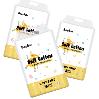 OEM ODM Magic Cotton ผ้าอ้อมเด็กแบบใช้แล้วทิ้งระบายอากาศได้