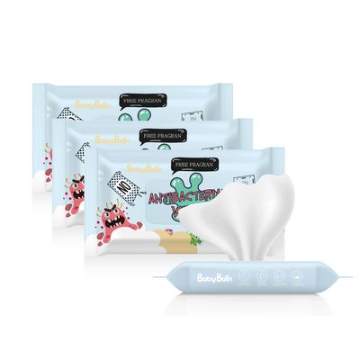 ผ้าเช็ดทำความสะอาดเปียกสำหรับเด็กออร์แกนิก 99% ฉลากส่วนตัวผ้าไม่ทอ