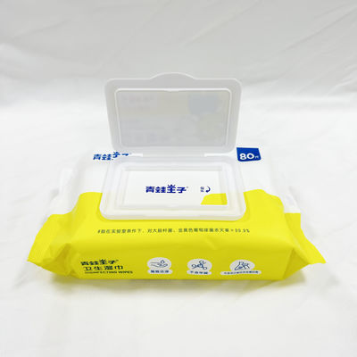 Spunlace ผ้าไม่ทอทิชชู่เปียกแบบใช้แล้วทิ้งสำหรับเด็กผู้ใหญ่