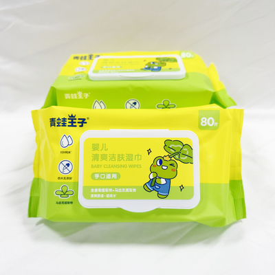 OEM โลโก้ส่วนตัว ทิชชู่เปียกฆ่าเชื้อมือ 50 ชิ้น ไม่มีแอลกอฮอล์