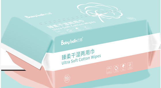 Biodegradable Disposable Clean Facial Cotton Dry Baby Wipe ทิชชู่เปียกและแห้งสำหรับทำความสะอาด