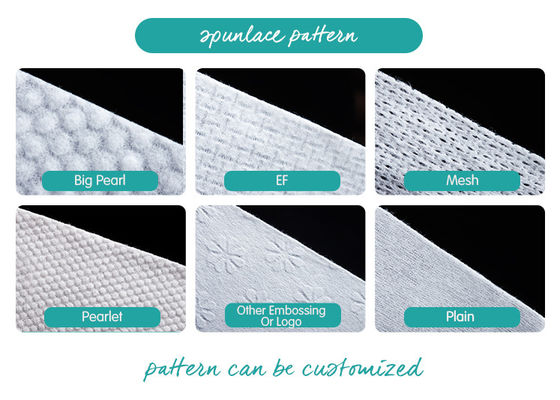 Spunlace กระดาษทิชชู่แบบไม่ทอแบบกำหนดเองสำหรับทารกผ้าเช็ดทำความสะอาดเปียกแบบหนา