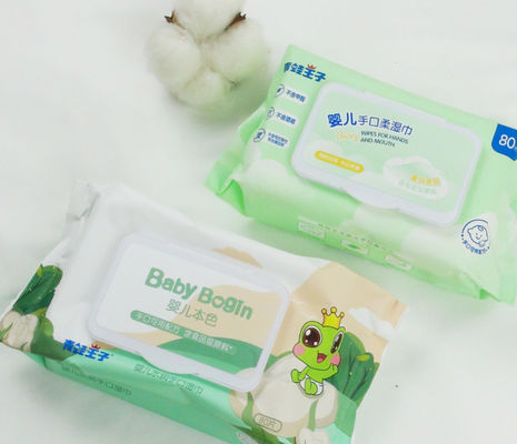 Custom Baby Wipe Free Sample Water Wipes ผ้าเช็ดทำความสะอาดเปียกเด็กออร์แกนิก