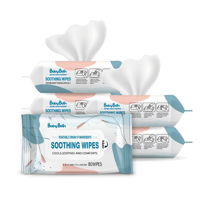 น้ำยาล้างเครื่องสำอางสำหรับผู้ใหญ่สำหรับเด็กปลอดแอลกอฮอล์ Wet Wipes Cotton Cleansing