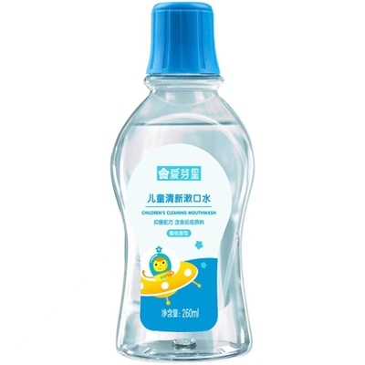 ปากสะอาดและลมหายใจสดชื่น 260ml น้ำยาบ้วนปากเด็ก กลิ่นพีชมะนาว