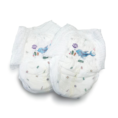 กำหนดเองผ้าอ้อมผ้าฝ้าย Top-Sheet กางเกง OEM Baby Pull up Diapers