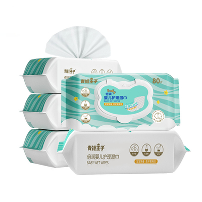 ออร์แกนิก 80 PCS Baby Pure Water ทิชชู่เปียกเช็ดทำความสะอาดแบบใช้แล้วทิ้ง