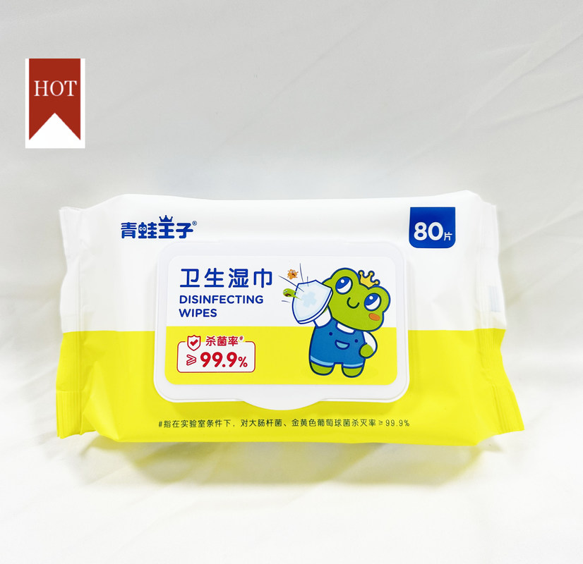 Spunlace ผ้าไม่ทอทิชชู่เปียกแบบใช้แล้วทิ้งสำหรับเด็กผู้ใหญ่